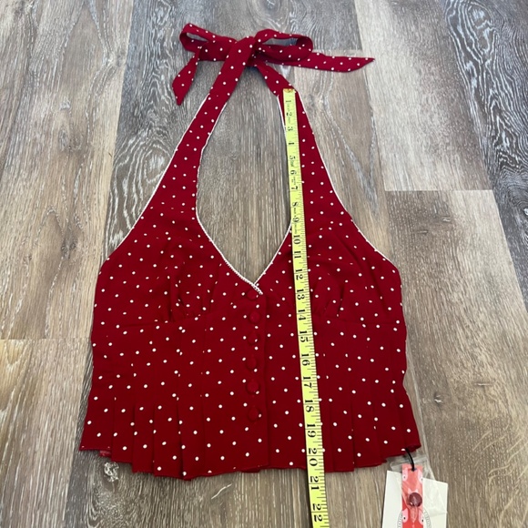 Red Polka Dot Halter Top NWT - Picture 11 of 15